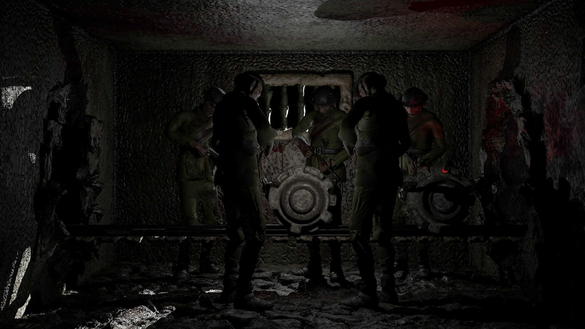 部分VR場景參考白色恐怖倖存者的手繪圖與口述歷史，刻意抽離對白，僅保留環境音，營造強烈的壓迫氛圍。　圖／海闊拉帝提供