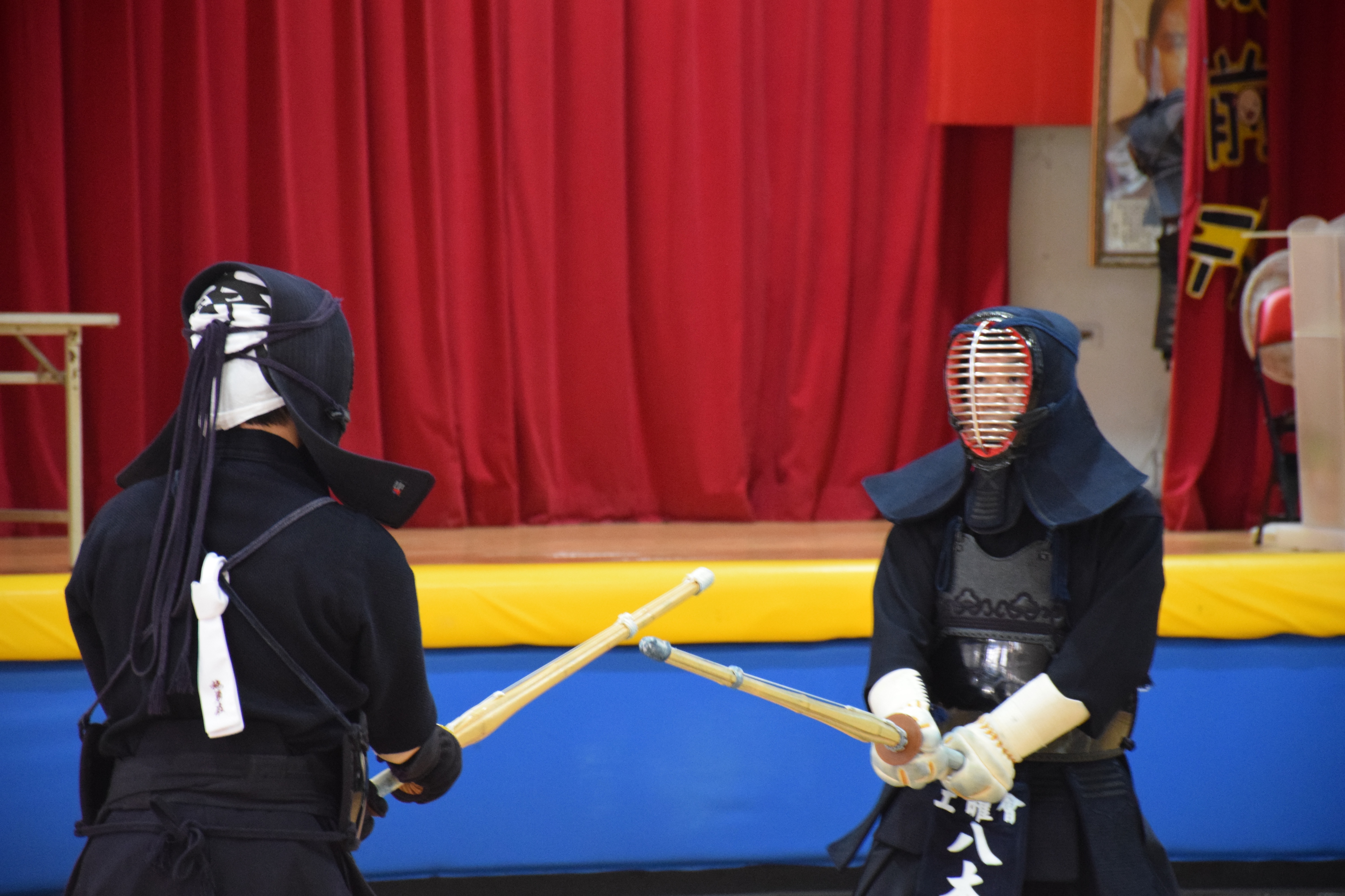 劍道的有效打擊部位為面部、正面及額側小手部、胴部及兩側突部。　圖／江虹攝